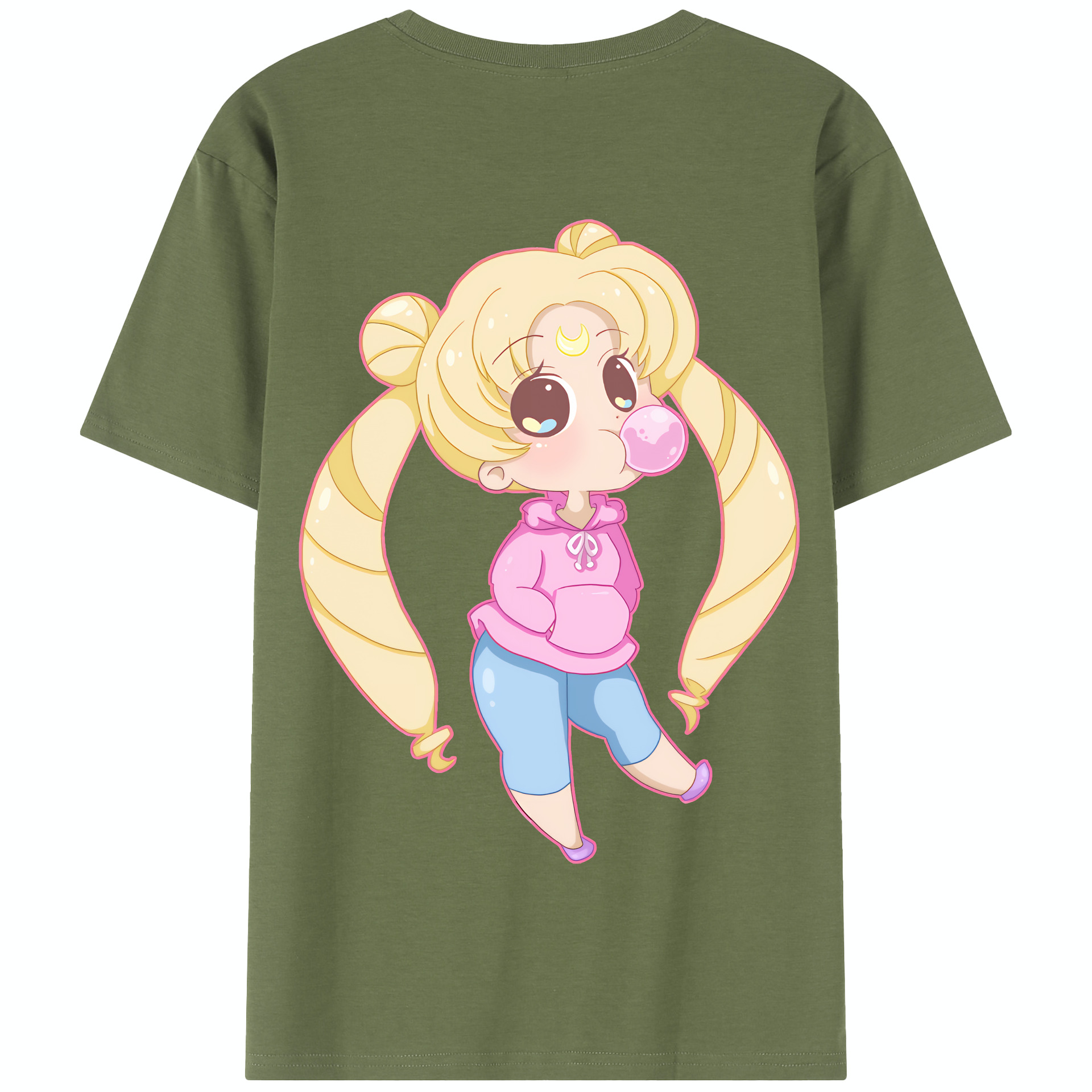 （画像用） 美少女戦士セーラームーン 愛野 美奈子 あいの みなこ Sailor Moon Aino Minako 綿100％半袖Tシャツ（背面プリント）